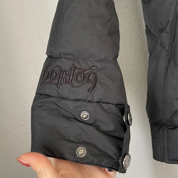 BURTON Black Reversible Goose Down Ski Snowboard Jacket Medium - Picture 4 of 8